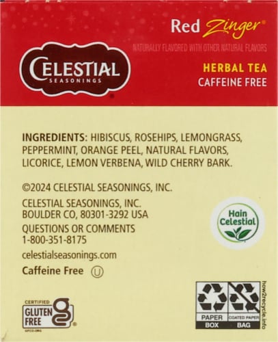 Celestial Seasonings® Red Zinger Caffeine Free Herbal Tea Bags, 20