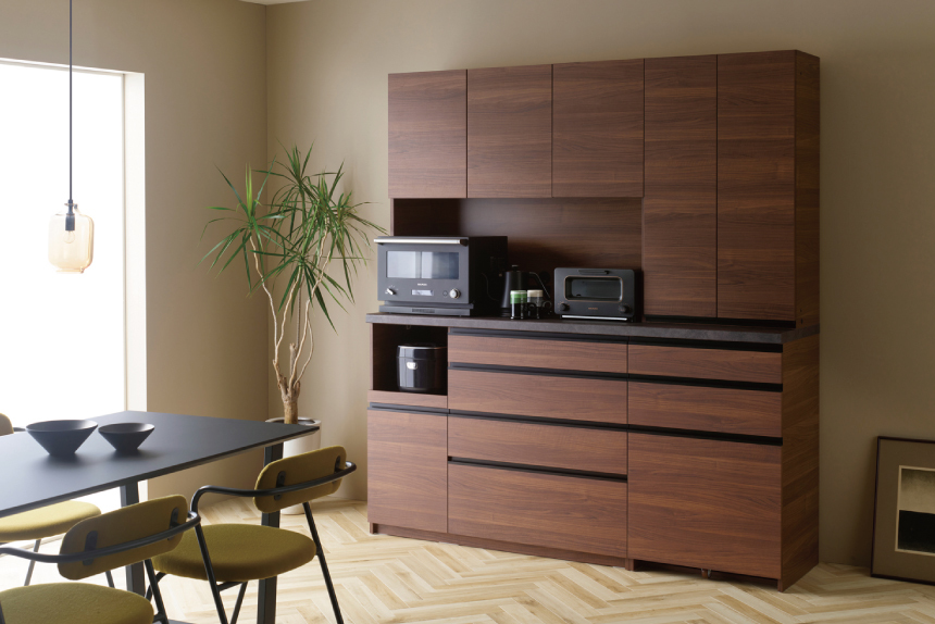 Pamouna パモウナ「EC/EMシリーズ」食器棚 幅100〜160cm 全3色