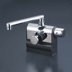 デッキ形サーモスタット式混合栓 右ハンドル仕様 可変ピッチ：KM3008R