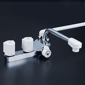 デッキ型2ハンドルシャワー（右側シャワー）190mmパイプ付：KF13RGECN