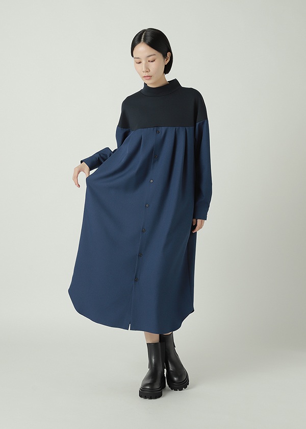 ZUCCa / S シャツドッキングジャージィー / ワンピース(M black(26