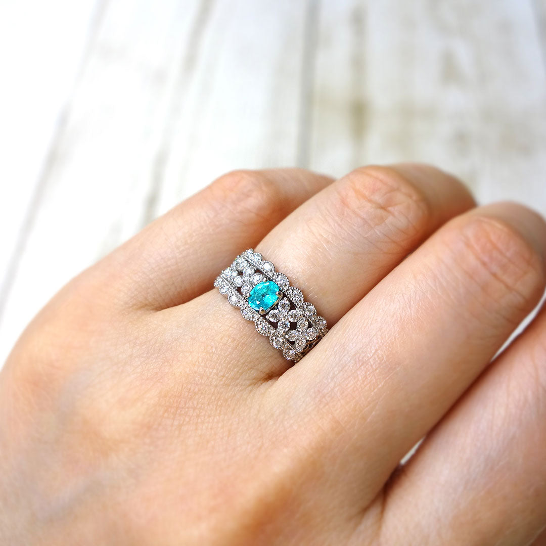 Paraiba tourmaline ring | RX01344 – 大阪心斎橋 宝寿堂〈HOUJUDO〉