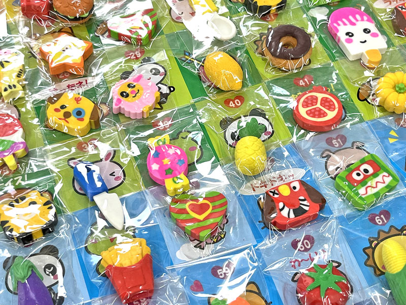 くじ 【30円×100付】けしゴムあつめるんです！|【堀商店】景品・販促品