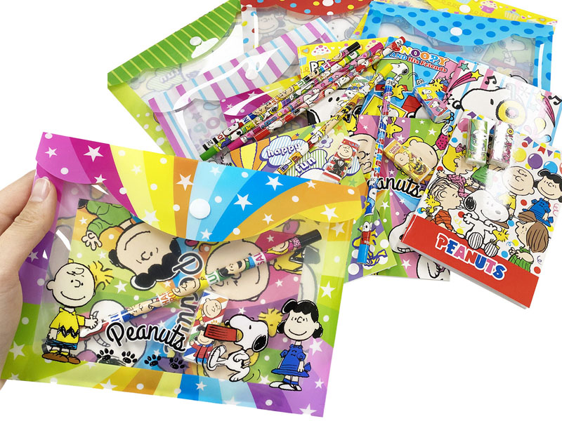 100景品 スヌーピー BIGポーチ文具セット|【堀商店】景品・販促品