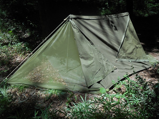 ミリタリーパップテント フランス軍 シェルターハーフ フルセット