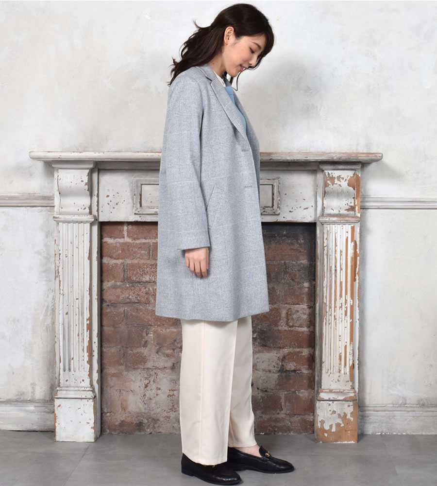 半額 会員価格適用外】[Merfirge] カシミヤ ＆ ウール グレンチェック