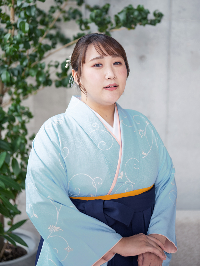 二尺袖 着物＆袴セット（デザイン）｜先生・教員｜プラスサイズ｜卒業