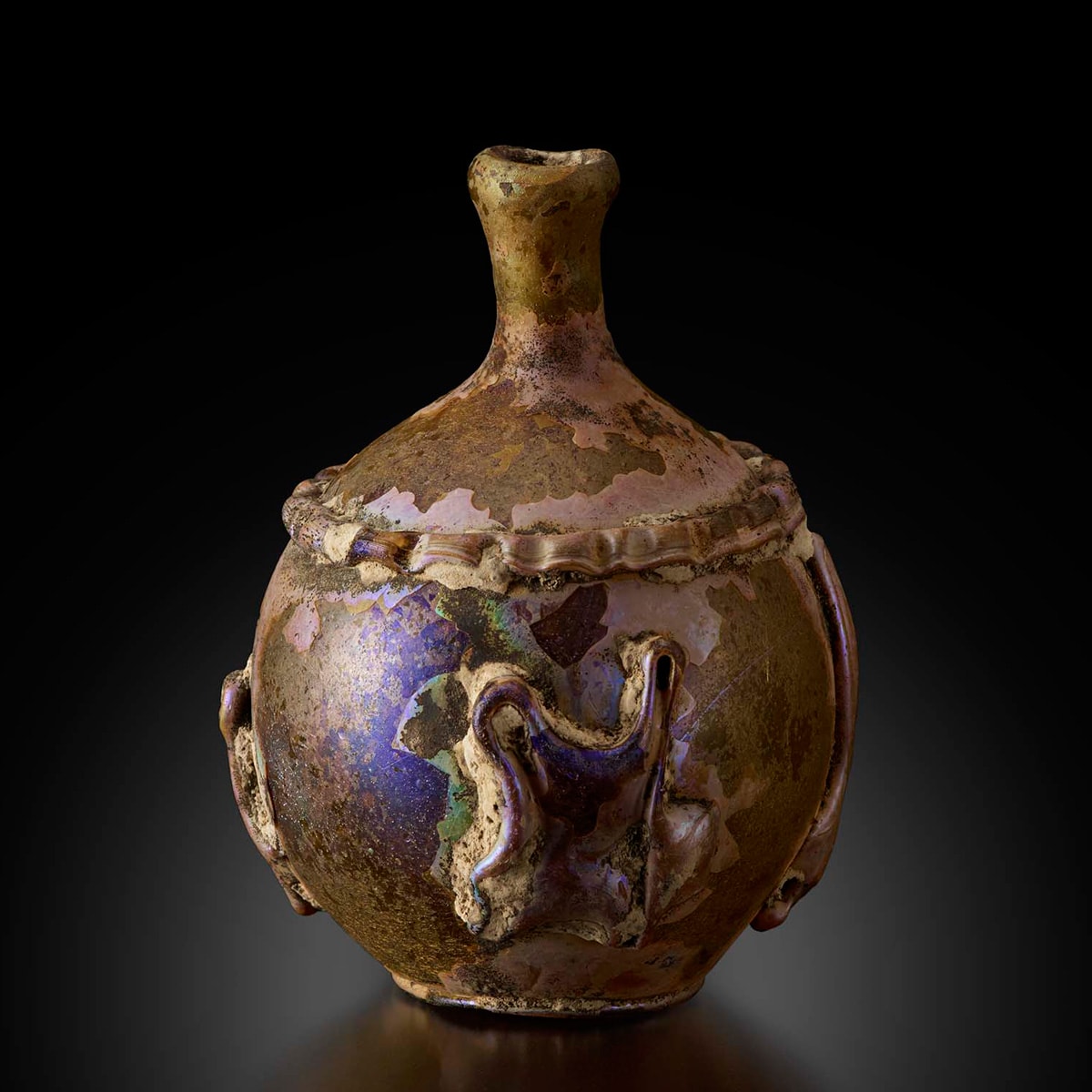 展示作品のご紹介：熔着装飾香油瓶 | 箱根ガラスの森美術館 ブログ