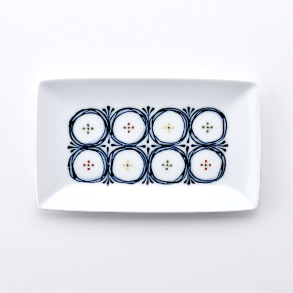 丸紋つなぎ 長角皿(大) | 白山陶器直営オンラインストア