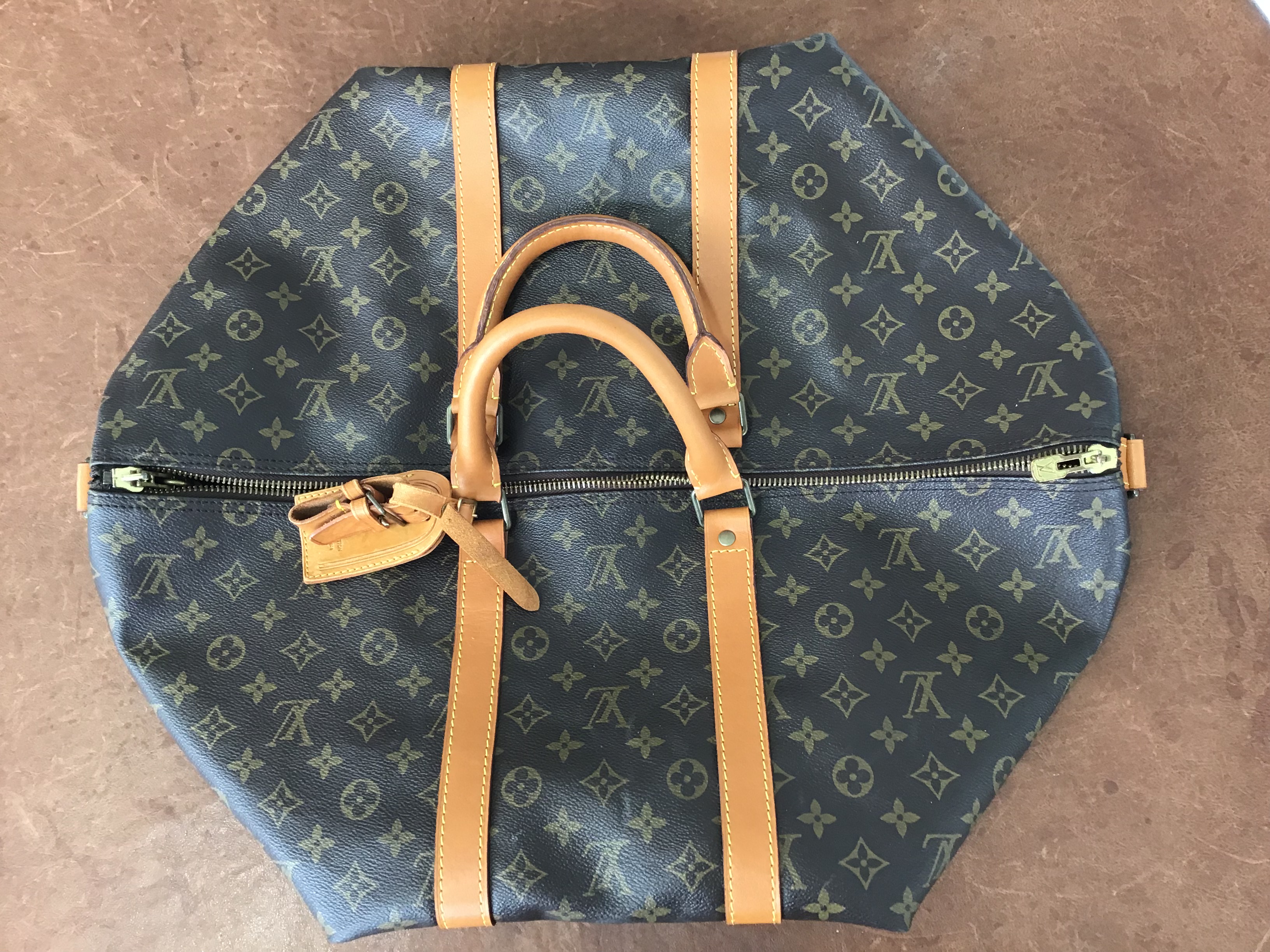 Hanakoya事例集 詳細：ルイヴィトンボストンバッグのヌメ革交換：LOUIS