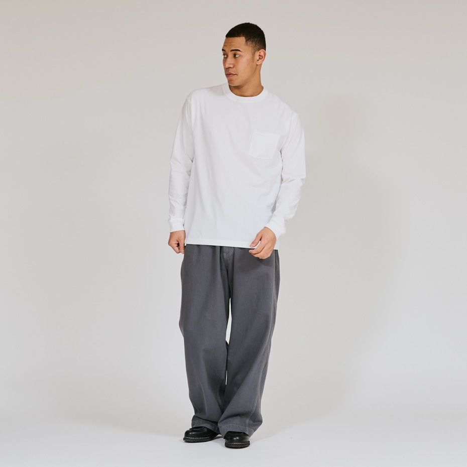 ビーフィーポケットロングスリーブTシャツ ホワイト | ヘインズの公式