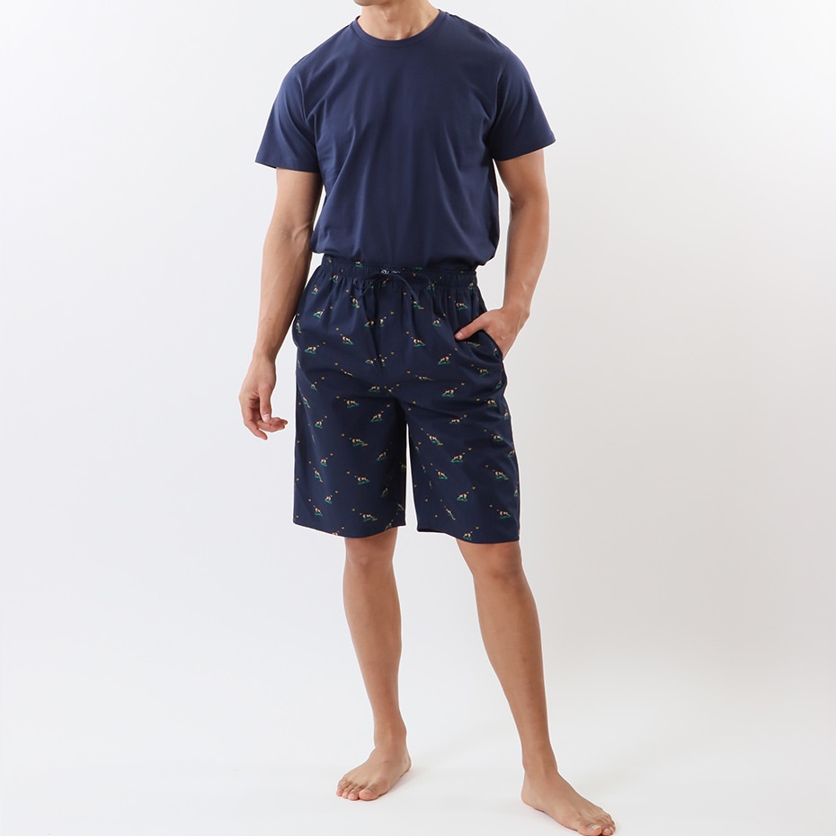 スリープショートパンツ スプリングドッグプリント ネイビー | ポロ