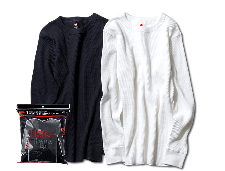 ヘインズワッフル素材サーマルアイテム特集ヘインズブランズ ジャパン