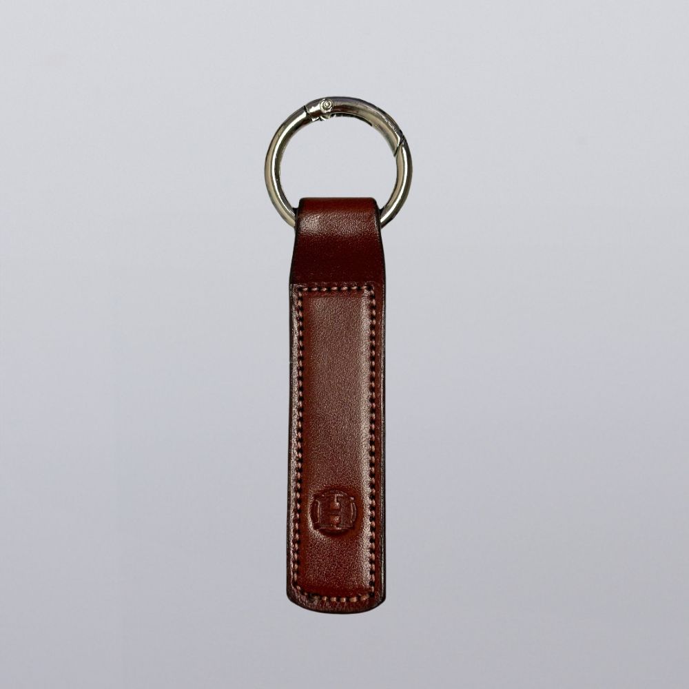 USA Made Premium Quality Leather Keychain with Open Gate Ring