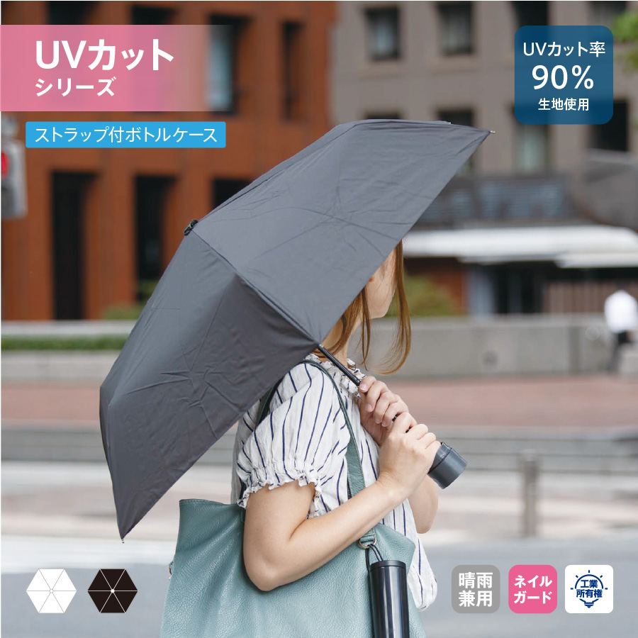ボトルケースUV折りたたみ傘【最安値1,496円】｜ノベルティ・記念品