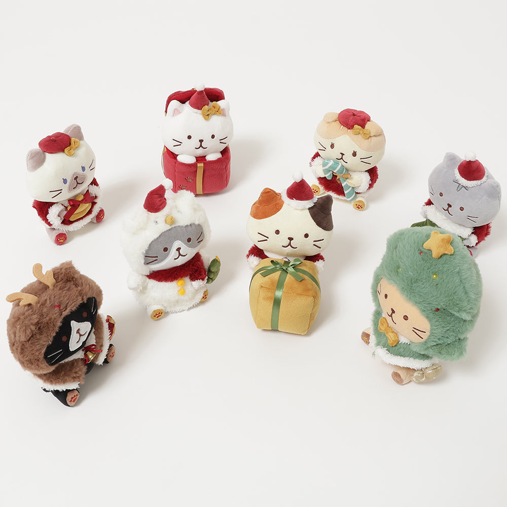 ふくふくにゃんこ クリスマスおすわりマスコット8匹セット【WEB限定
