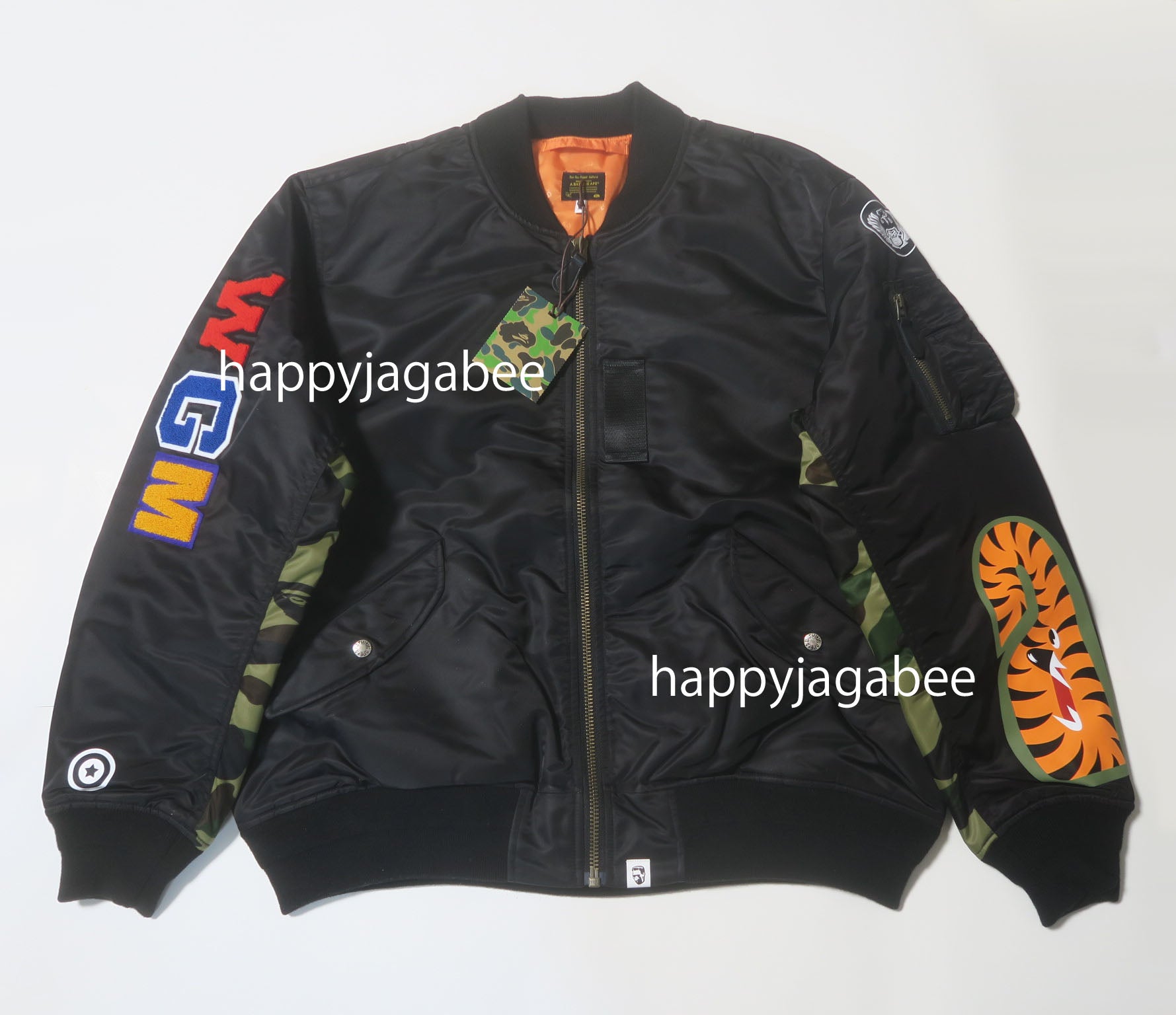 A BATHING APE SHARK MA-1 JACKET – happyjagabee store