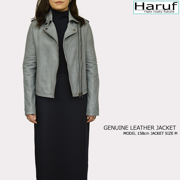 Haruf 本革 レザージャケット ダブルライダースジャケット レディース
