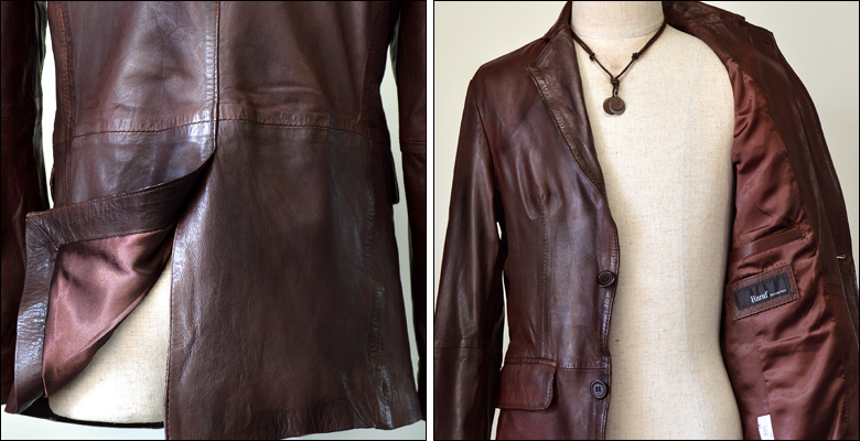 レザーテーラードジャケット 2つボタン レザージャケット メンズ 本革