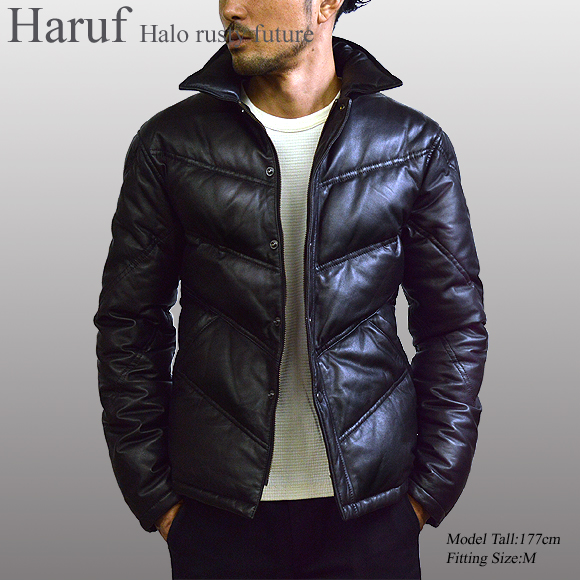 レザーダウン ダウンジャケット ダウンコート 革ジャン メンズアウター