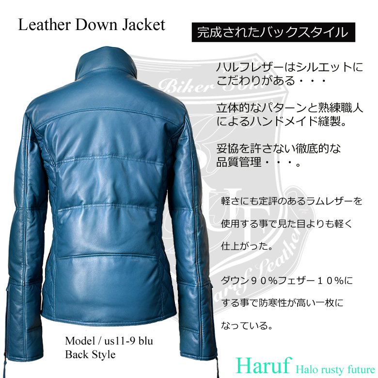 ダウンジャケット 本革 レザージャケット メンズ 革ジャン ライダース