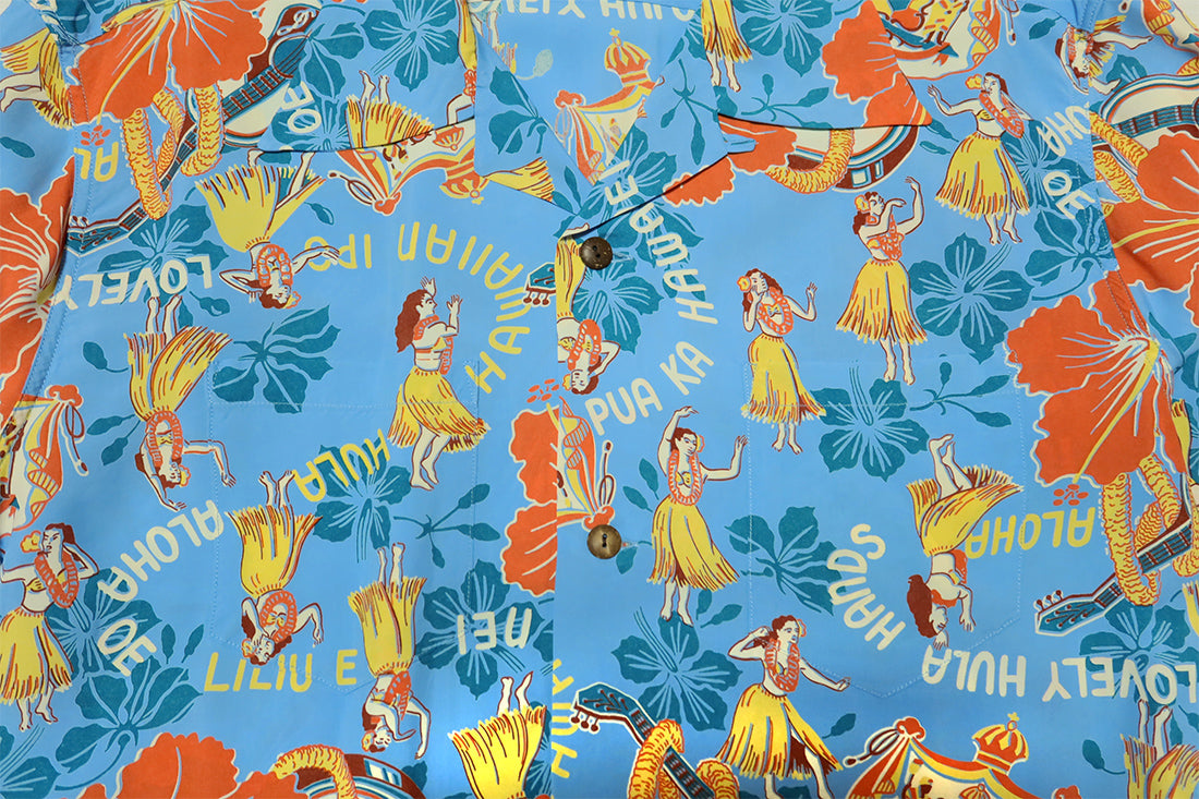 SUN SURF サンサーフ アロハシャツ 長袖 LOVELY HULA HANDS レーヨン