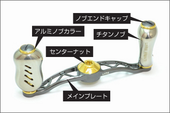 LIVRE クランク110 センターナットダイワ用/右巻き リブレ/LIVRE