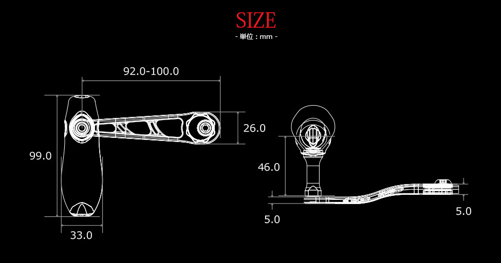 リブレ/LIVRE】 BJ 92-100 T（2018年新作ジギングハンドル ： 超薄肉