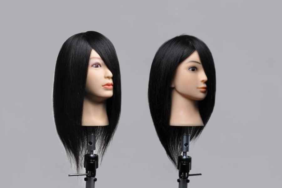 人毛100%B-07s カットウィッグ 3体セット B-07s カットウイッグ (カラー/パーマ対応・人毛100%)【3日間新品保証