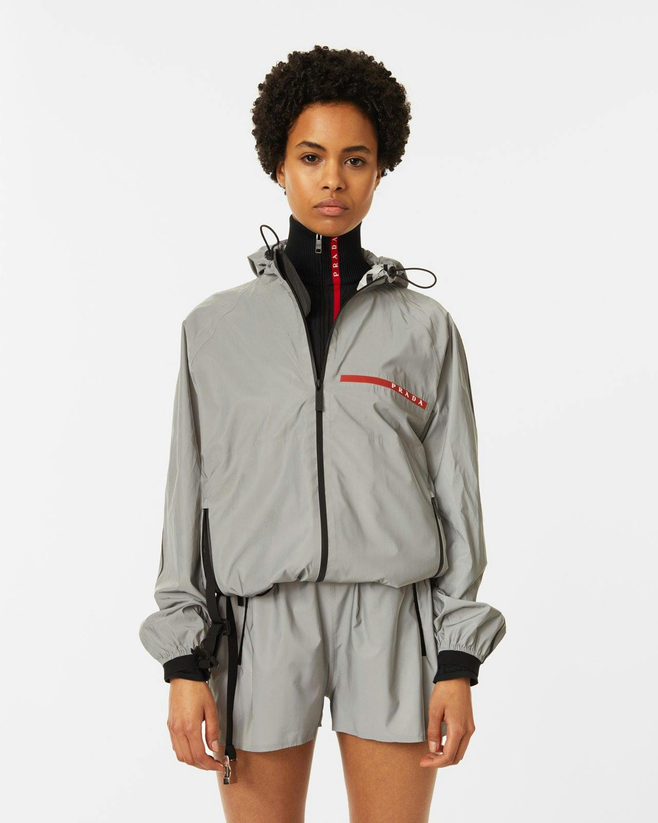 Prada – Reflective Zip Jacket Silver
