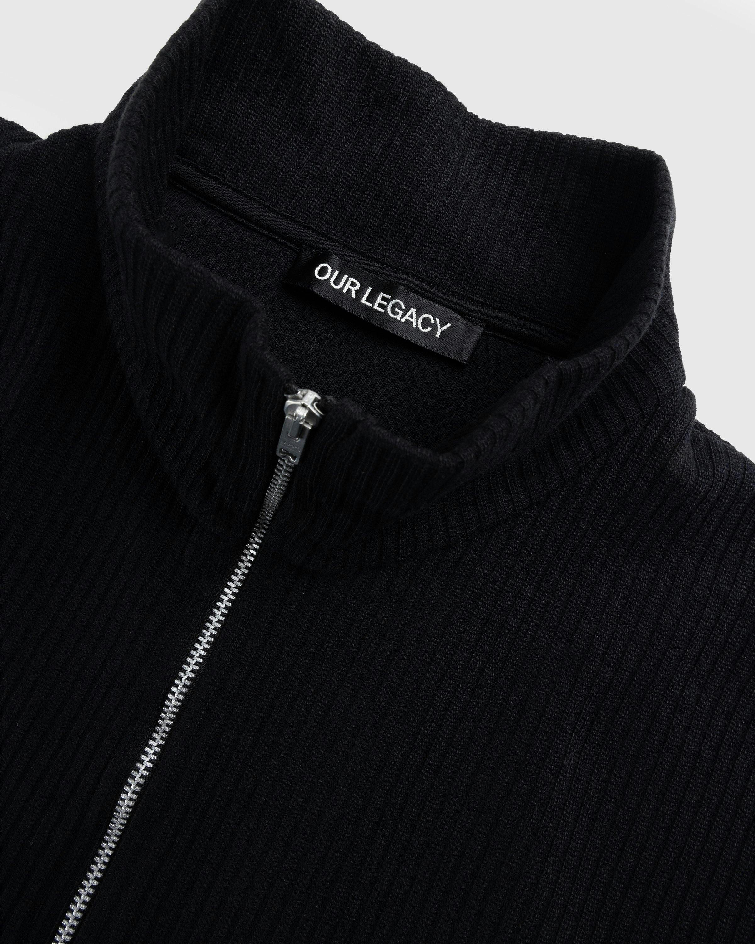 Our Legacy – Shrunken Fullzip Polo Black Rib