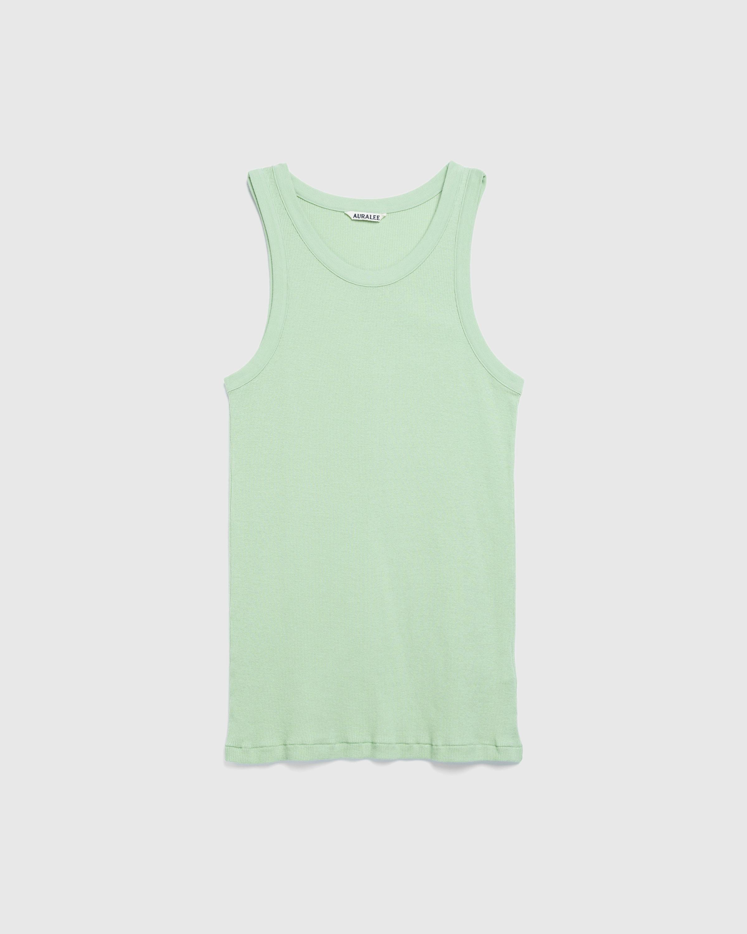 Auralee – Organic Soft Rib Tank Light Green