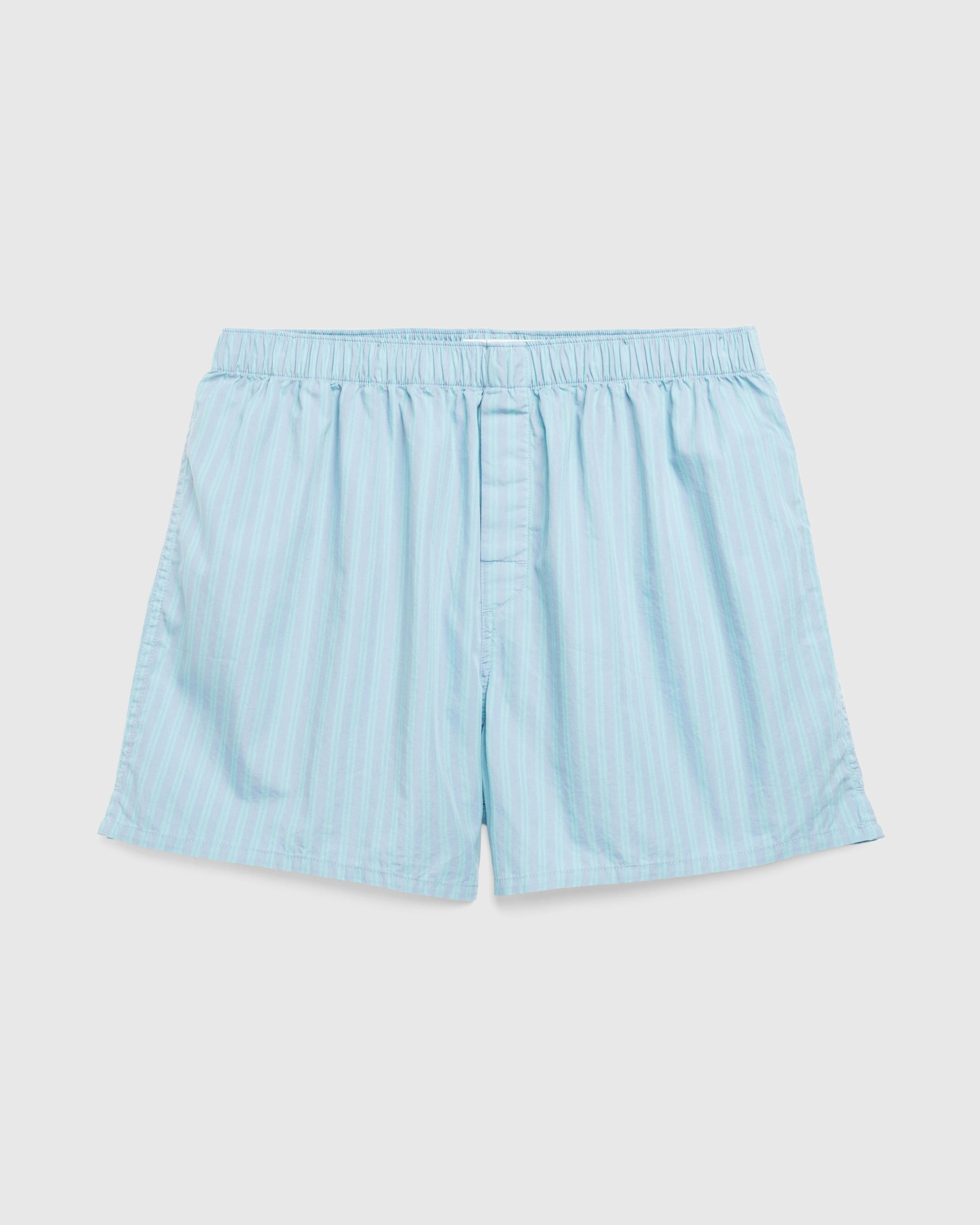 Tekla x Auralee – Boxer Shorts Mist Stripes