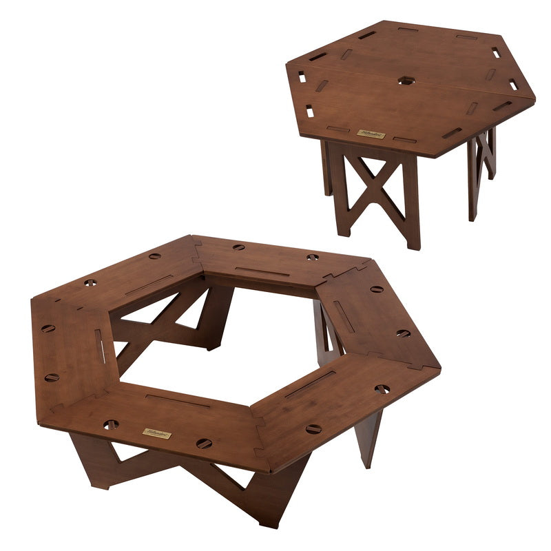 ヘキサゴンテーブル DANRANセット アウトドア 焚き火テーブル