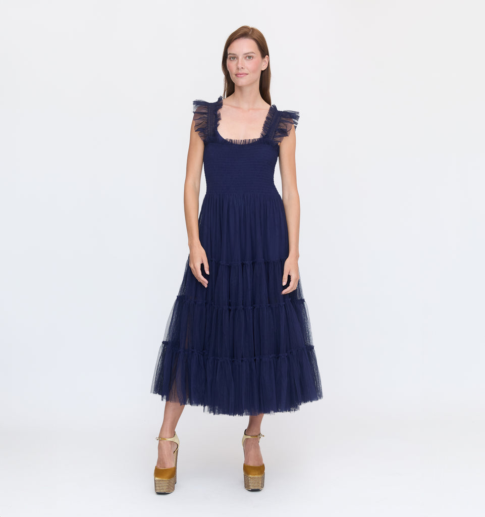 The Tulle Ellie Nap Dress - Navy Tulle – Hill House Home