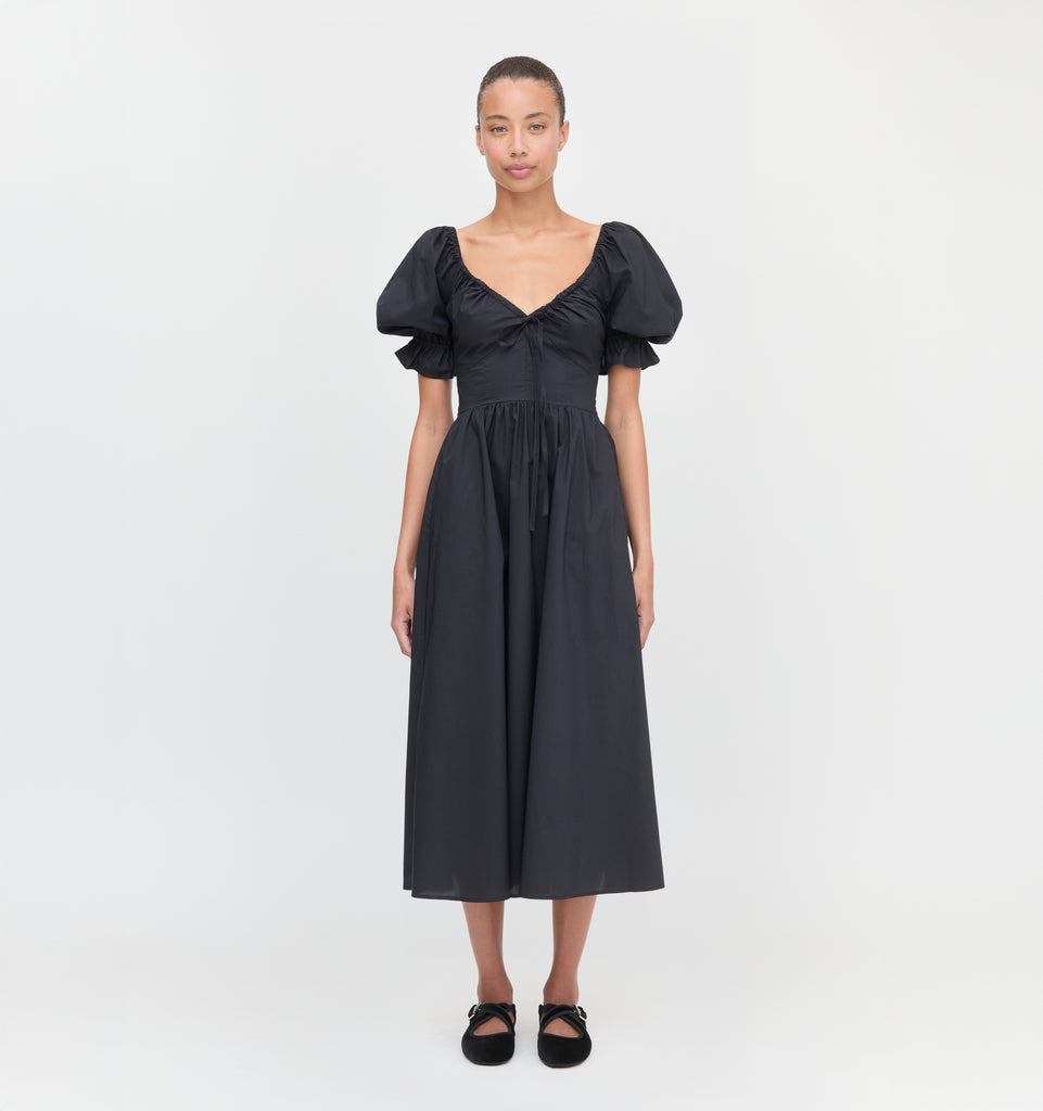 The Ophelia Dress - Black Cotton Voile – Hill House Home
