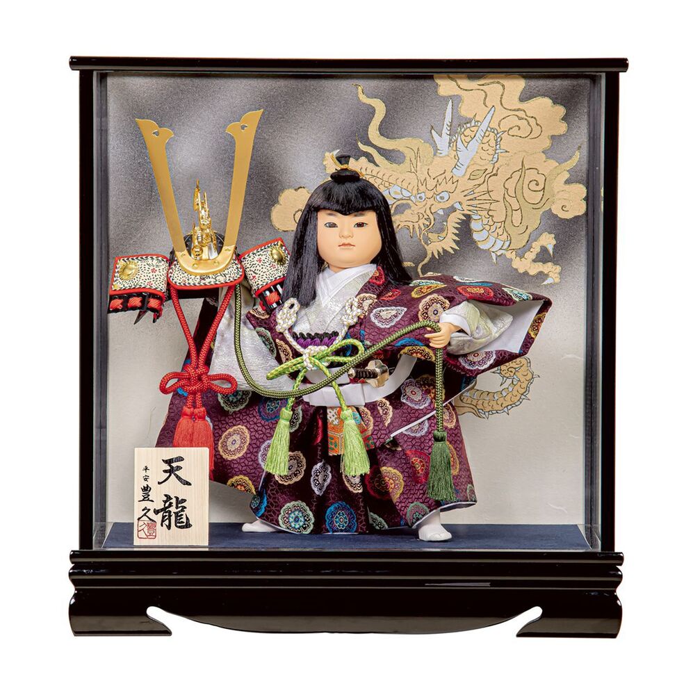 五月舞踊人形ケース飾り【P99302】 お節句のご贈答にも最適！凛々しい