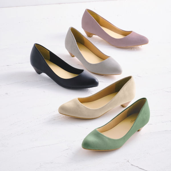 レディースポインテッドトゥパンプス【22.5～25.0cm】ヒール3.0cm