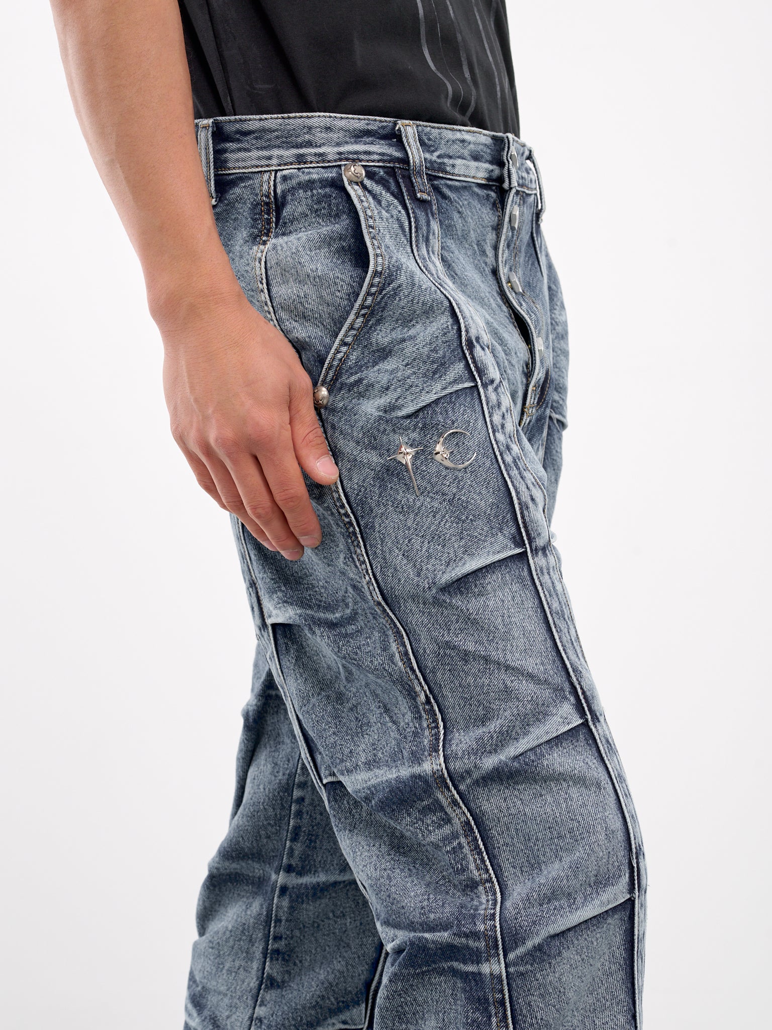 Line GOB Denim Pants (PT3201-BLUE)