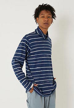 PORTER CLASSIC アーティスト ボーダー タートルネック | PORTER