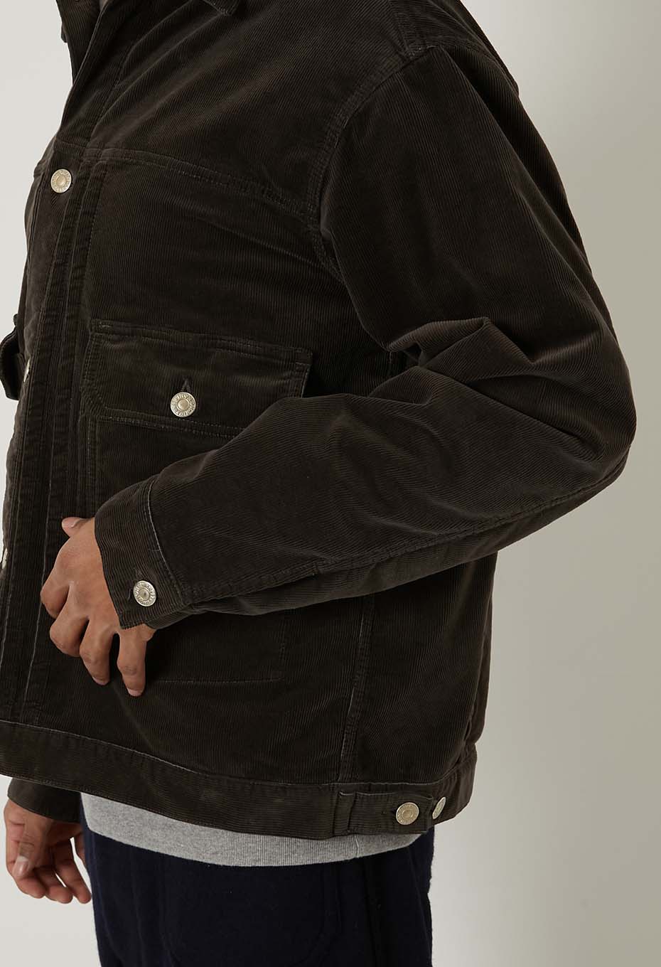 ブラッシュドバック ストレッチコーデュロイ トラッカージャケット