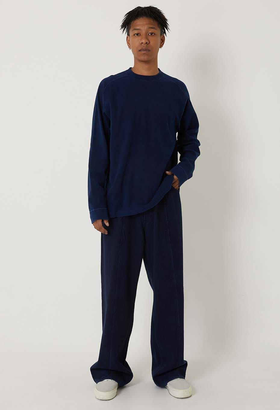 ムライトテレコ テゾメ ニードルステッチ ロングスリーブTシャツ ユニ