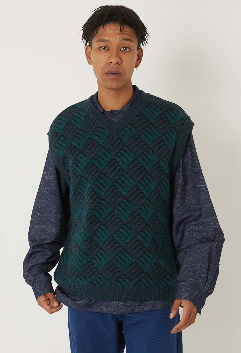 カゼナミニット Vネック ベスト | BLUE BLUE JAPAN | ハリウッド