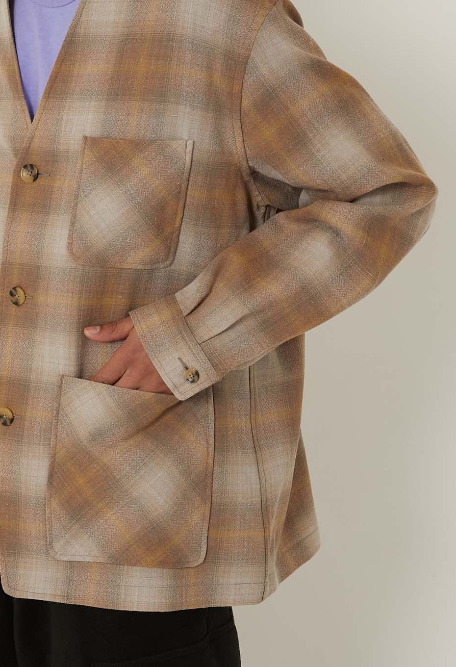 40s PENDLETON ノーカラージャケット 珍品 ペンドルトン【PENDLETON