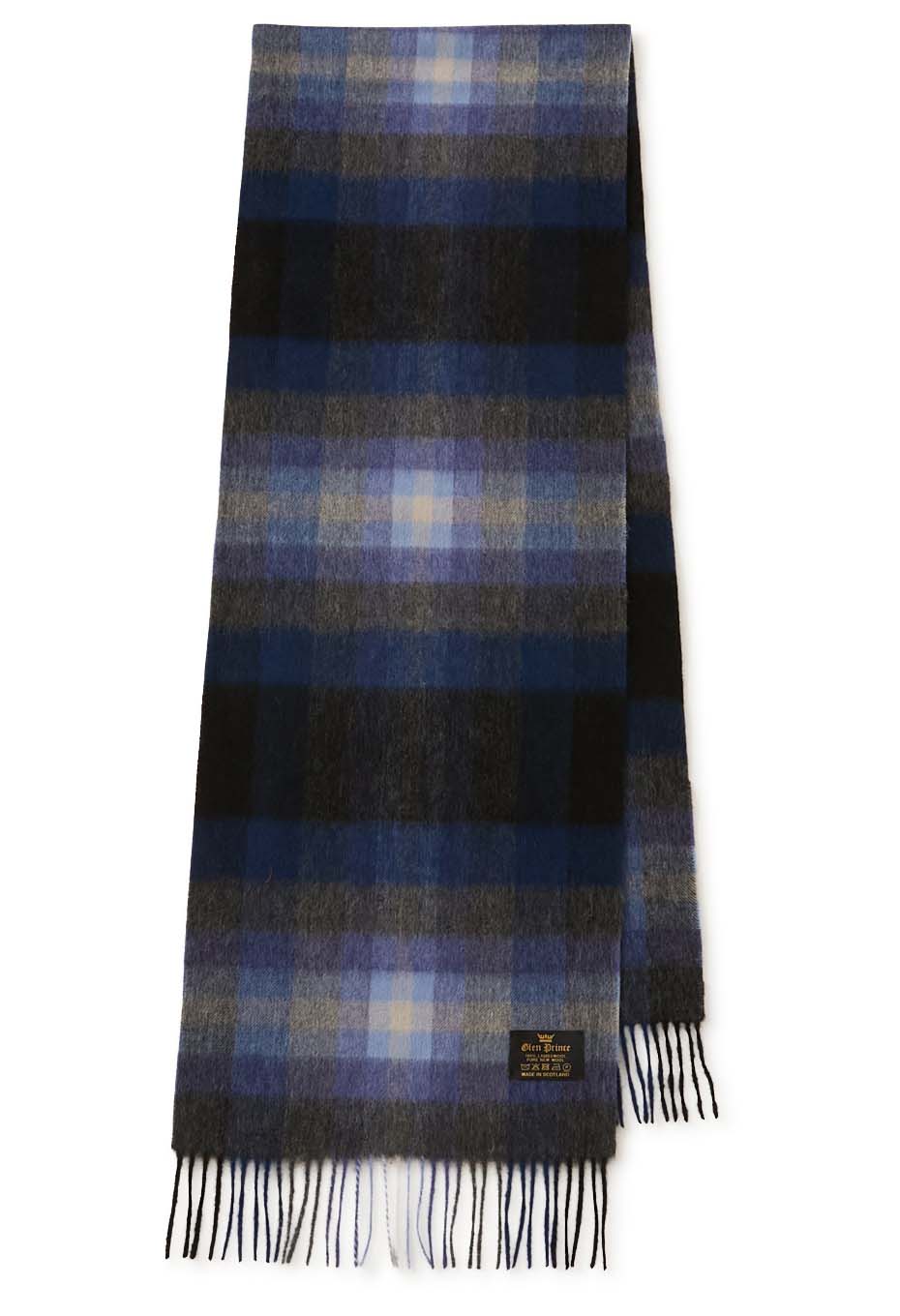 GLEN PRINCE /ラムズ カシミヤ チェックマフラー 190×35 | GLEN PRINCE