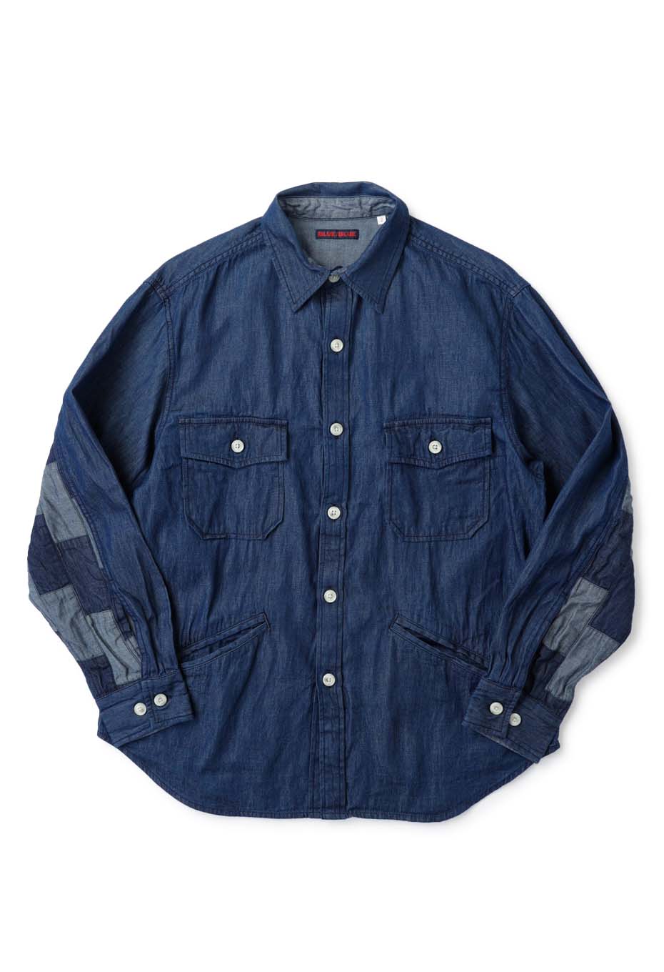 デニムパッチワーク 4ポケットシャツ | BLUE BLUE | ハリウッドランチ