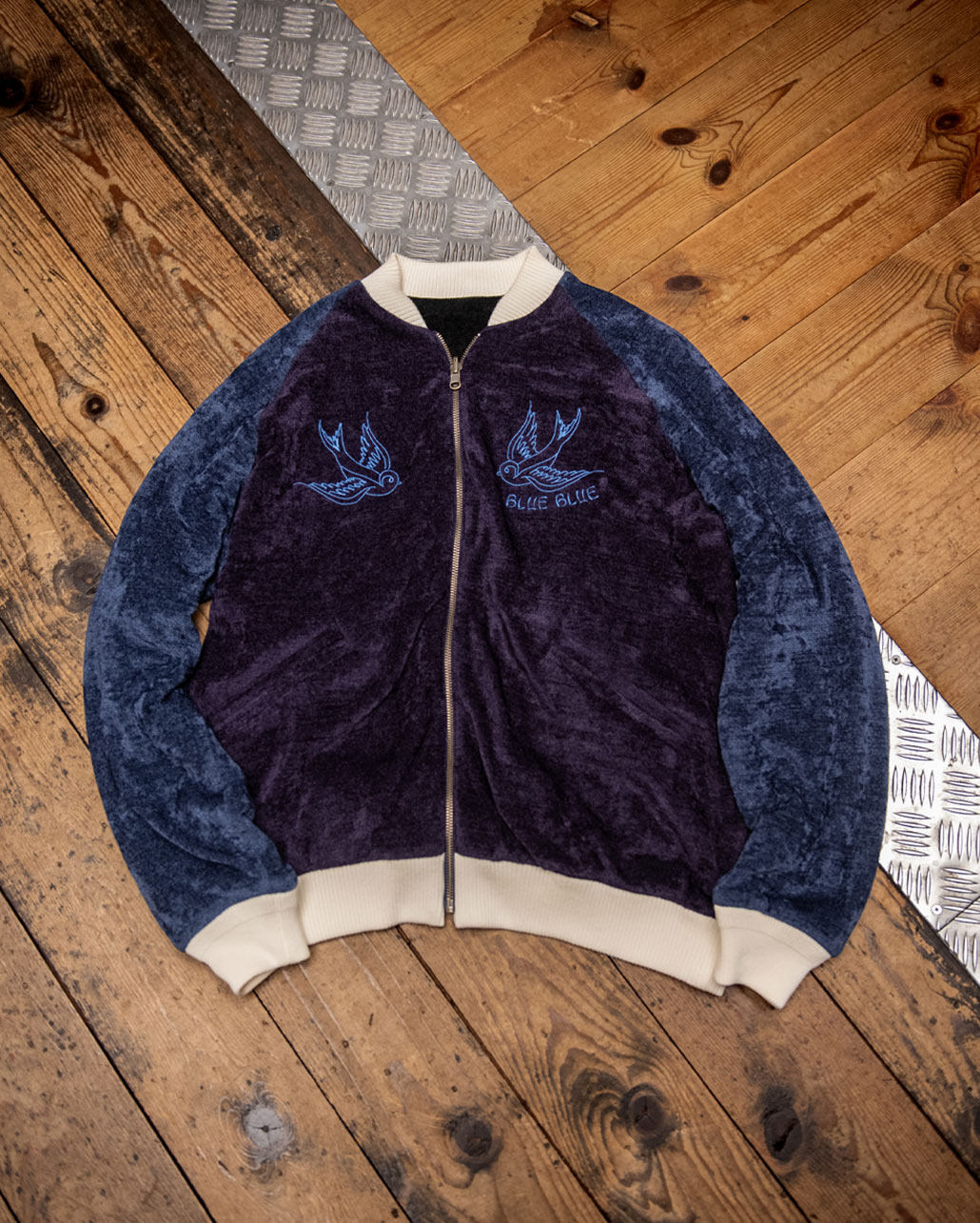 MALL KNIT EMBROIDERY SUKAJAN｜BLUE BLUE | ハリウッドランチ