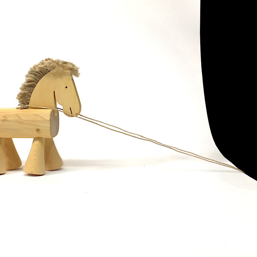 トコトコトーイ馬のトコトコ（ナチュラル）：おもちゃ：百町森