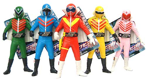 バンダイ 秘密戦隊ゴレンジャー 5体セット ソフビ魂 （Soul of SOFT