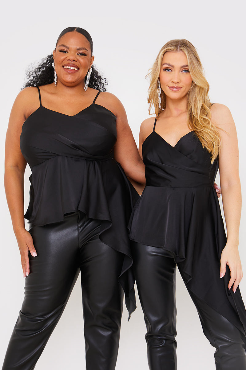 Satin Asymmetric Cami Top – InTheStyle